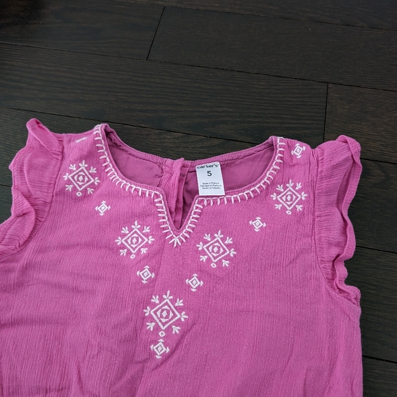 sz:5 Carter's girls magenta floral summer dress - Picture 2 of 5